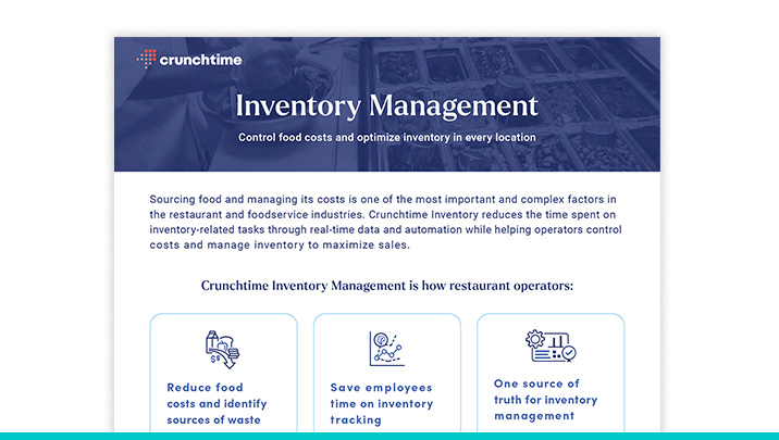 Crunchtime Inventory Management