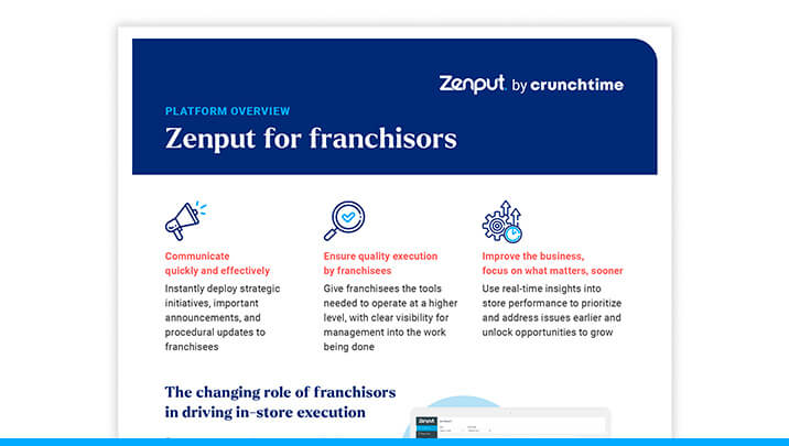 Zenput for Franchisors