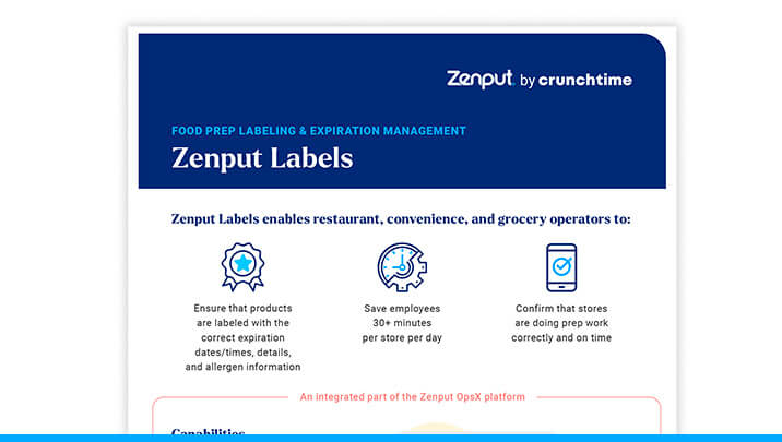 Zenput by Crunchtime Labels