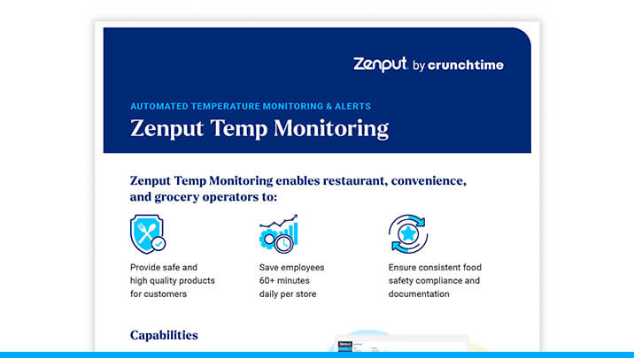 Zenput Temperature Monitoring