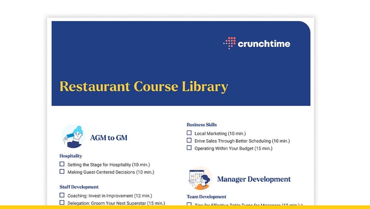 Crunchtime Restaurant Course Library